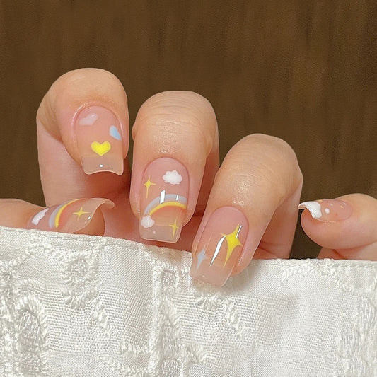 Cute Childlike Press on Nail Art - Orchid Unique