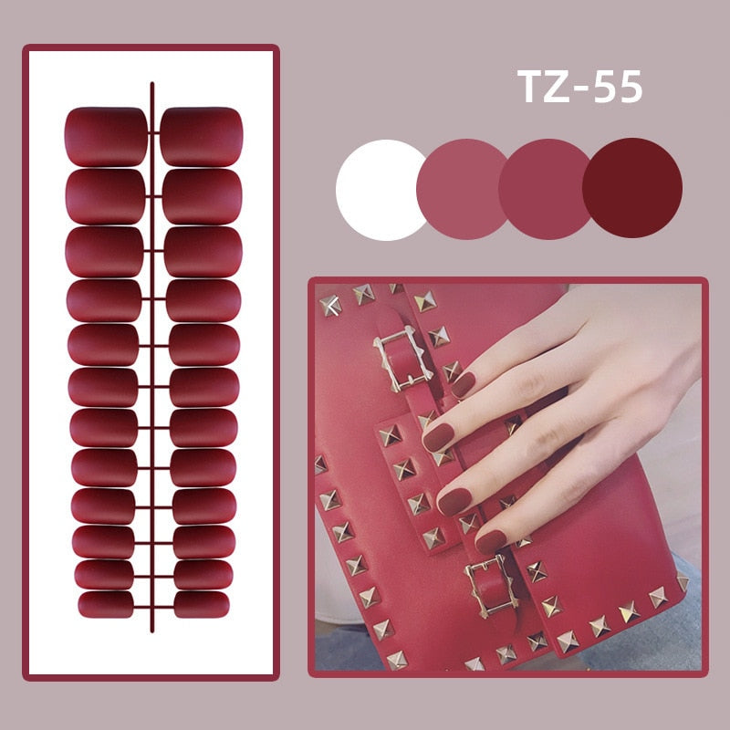 Matte False Nails Glue Square Head - Orchid Unique