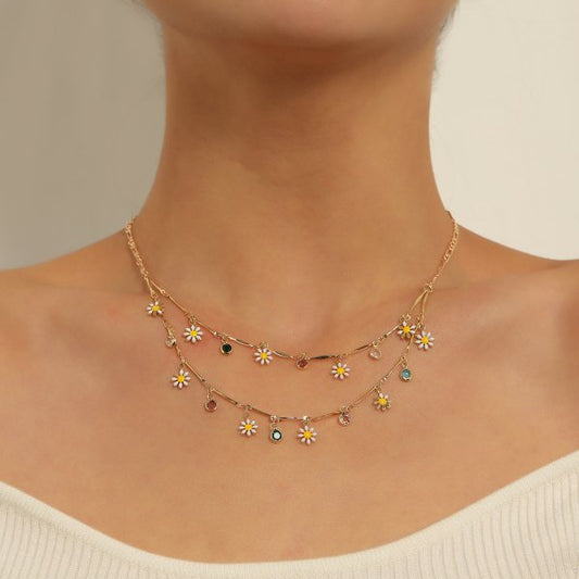 Elegant Flower Daisy Clavicle Necklace - Orchid Unique
