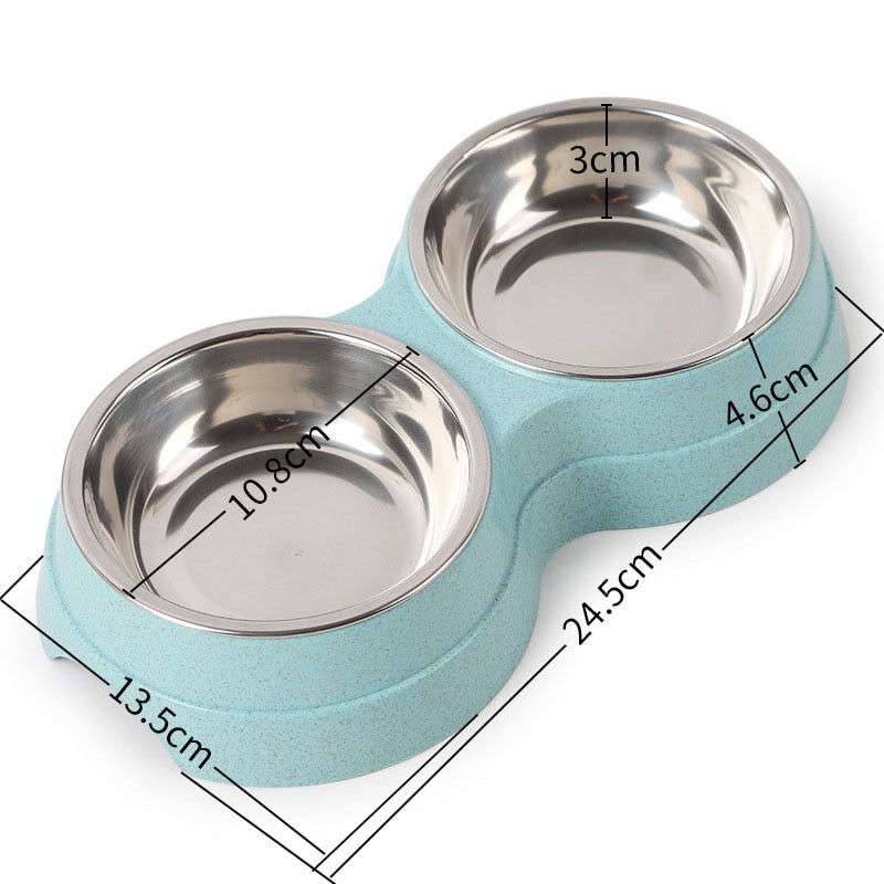 Double Pet Feeding Bowls - Orchid Unique