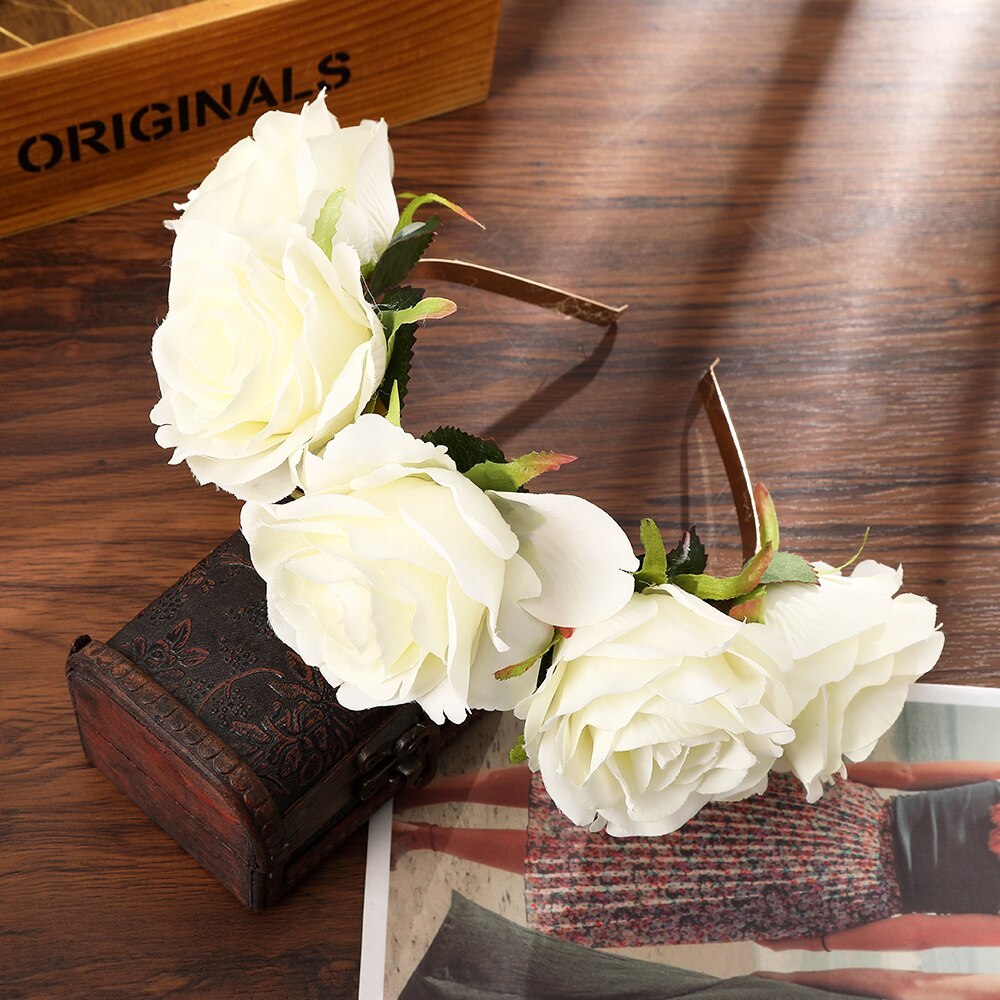 Haimeikang Colorful Flower Headband Fabric Princess Headdresses Girls Bride Headband Women Beach Wedding Hair Accessories - Orchid Unique
