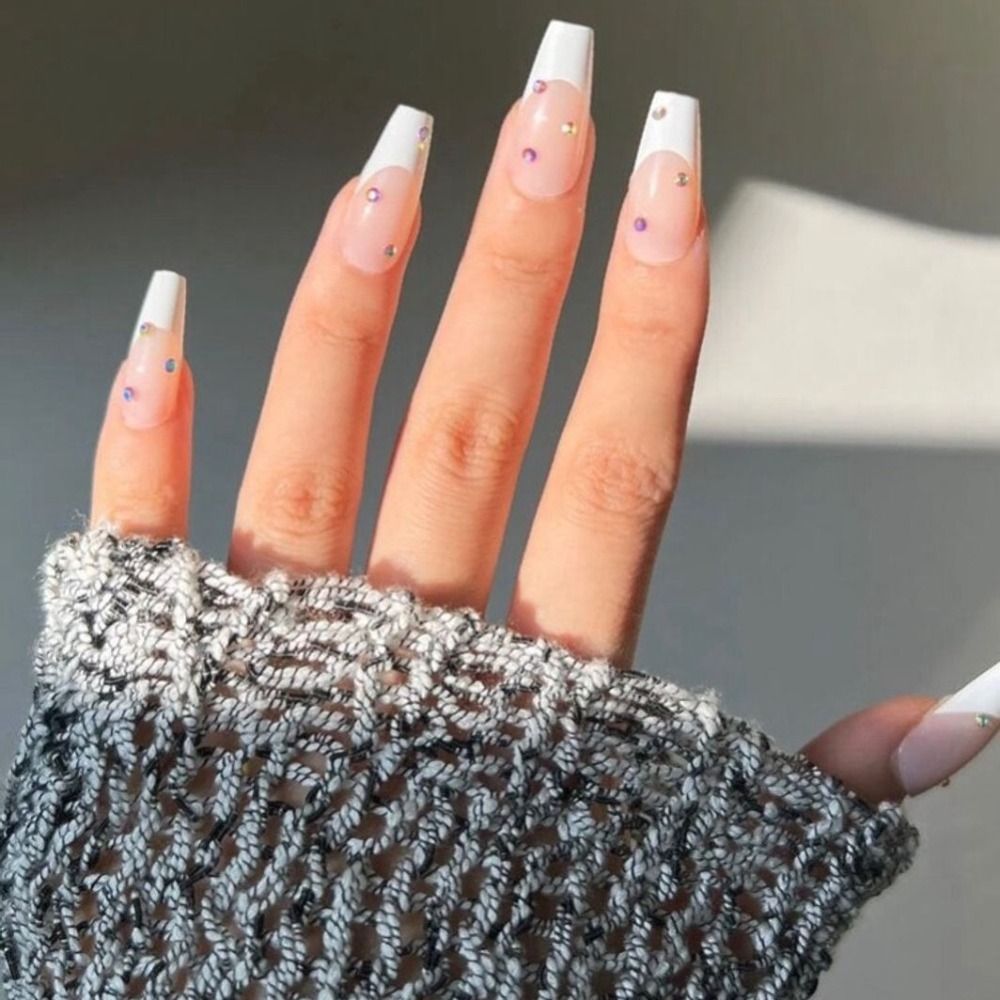 Ballet French Coffin False Nails - Orchid Unique