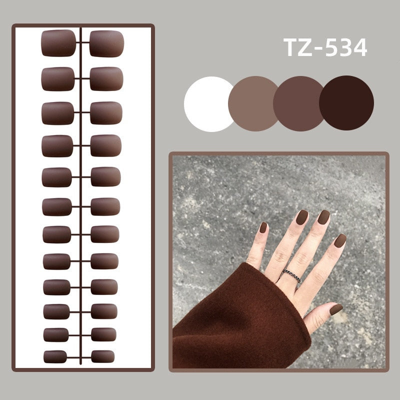 Matte False Nails Glue Square Head - Orchid Unique