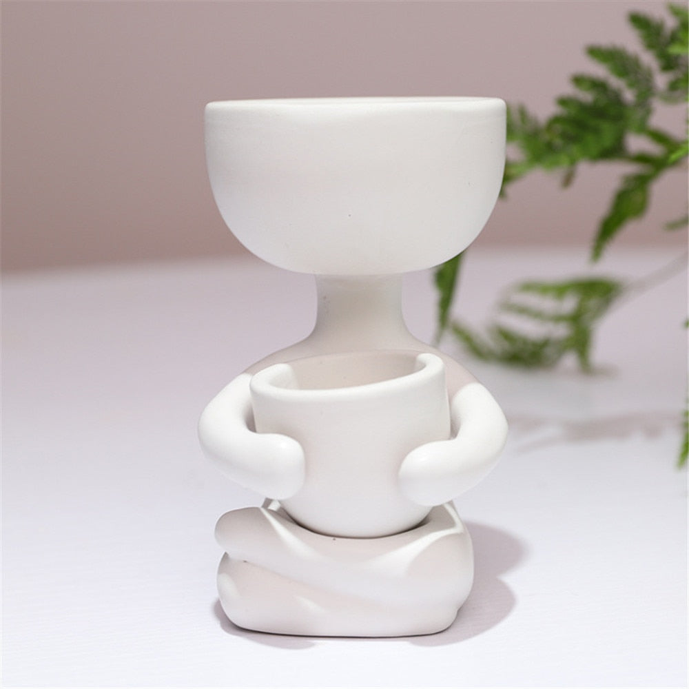 Creative Humanoid Ceramic  Vase - Orchid Unique
