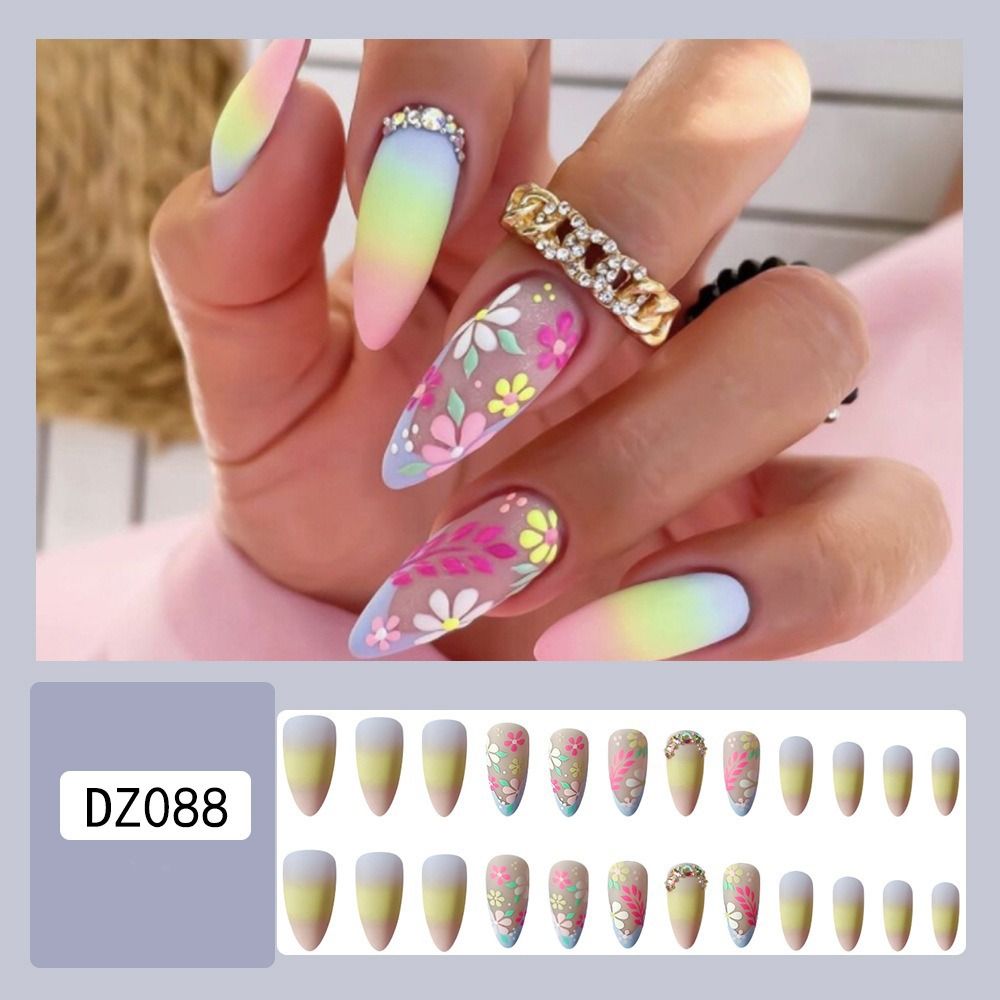 Long Stiletto False Nails - Orchid Unique