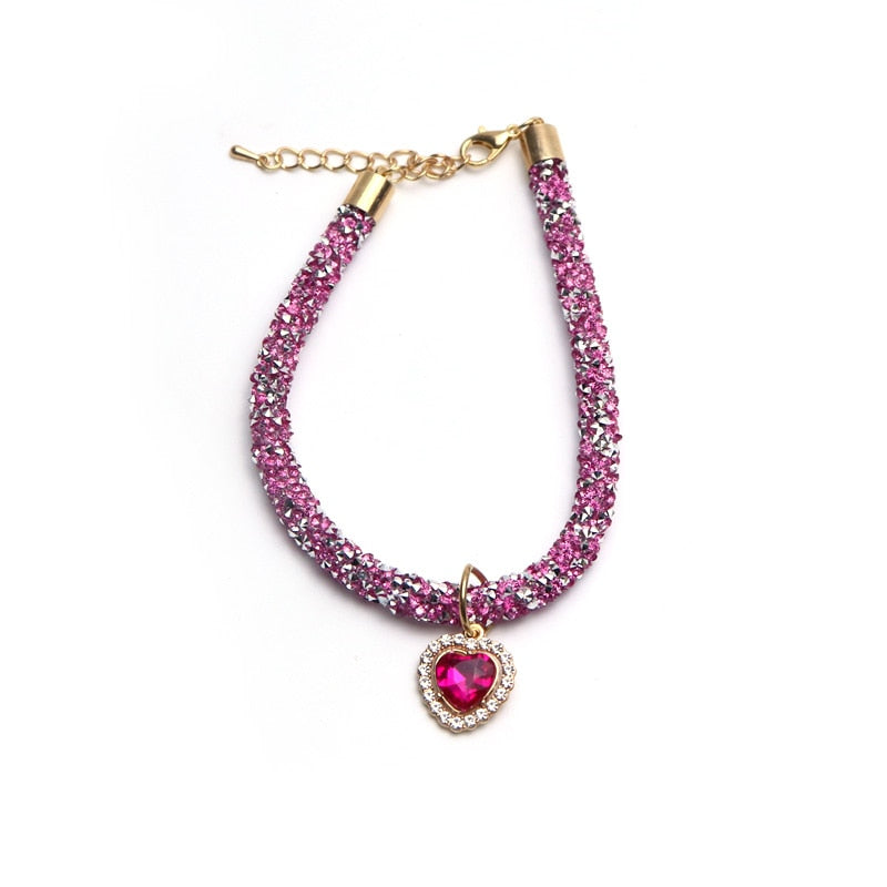 Luxury Crystal Cat Collar - Orchid Unique