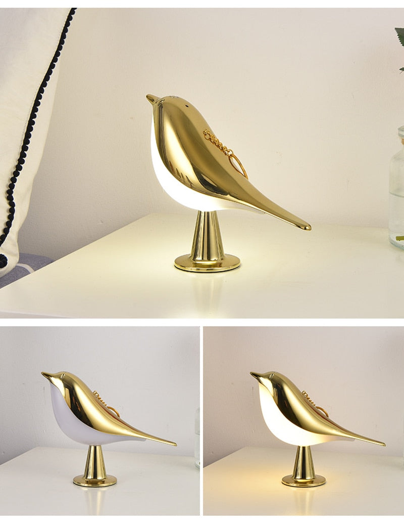 Wooden Bird Night Lights - Orchid Unique