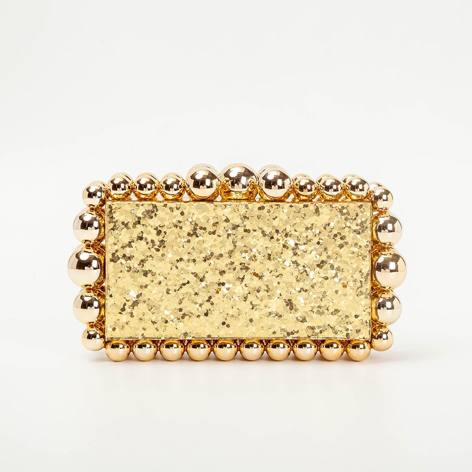 Women Clear Acrylic Box Evening Clutch Bags - Orchid Unique