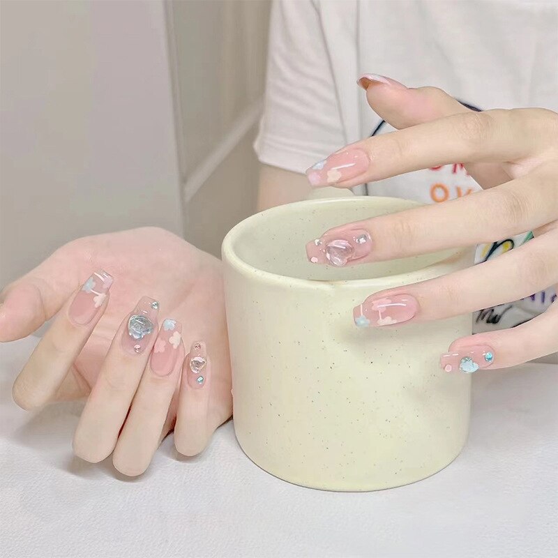 Jelly Press on Fake Nails - Orchid Unique