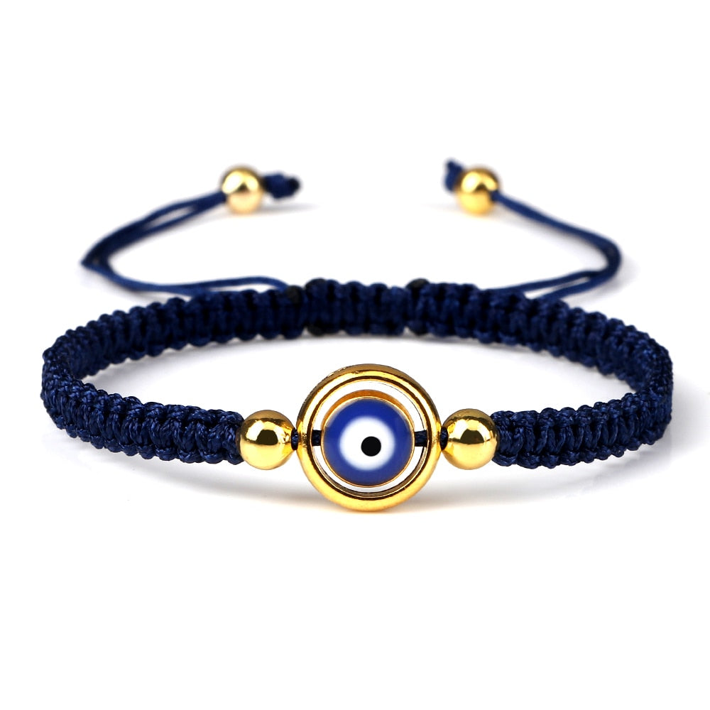 Evil Eye Braided Bracelet - Orchid Unique