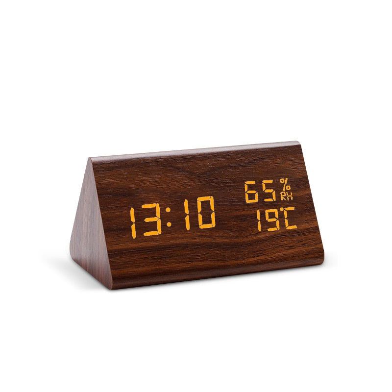 Digital Clock LED Wooden Alarm Clock Table - Orchid Unique