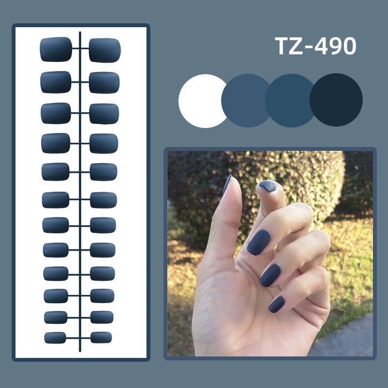 Matte False Nails Glue Square Head - Orchid Unique