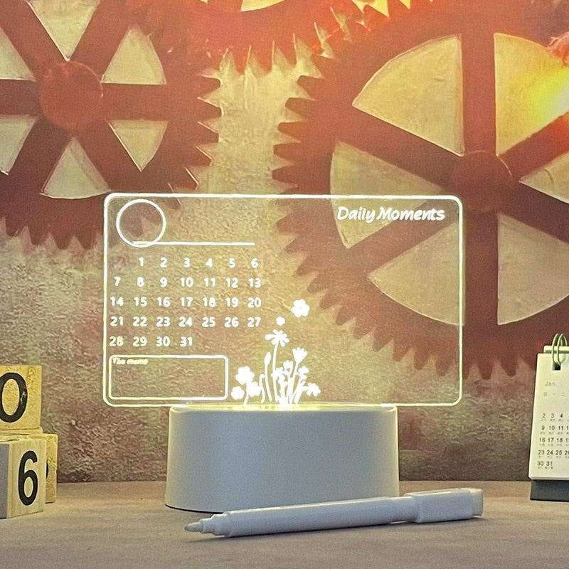 USB Led Night Light Message Board - Orchid Unique