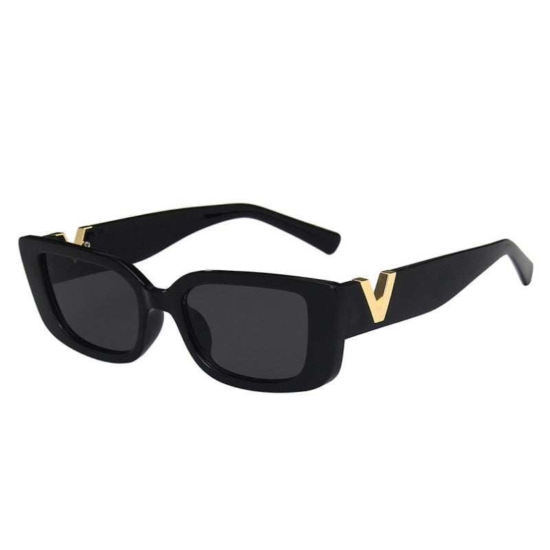 Retro Rectangle Sunglasses - Orchid Unique