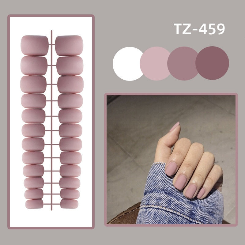 Matte False Nails Glue Square Head - Orchid Unique