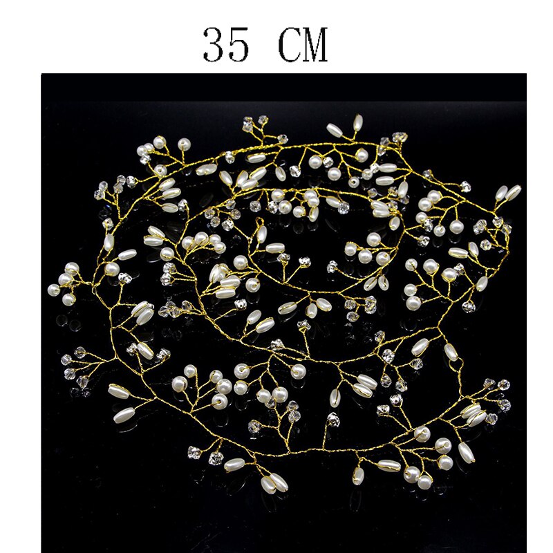 Bridal Wedding Crystal Bride Hair Accessories Pearl Flower Headband Handmade Hairband Beads Decoration Hair Comb For Women - Orchid Unique