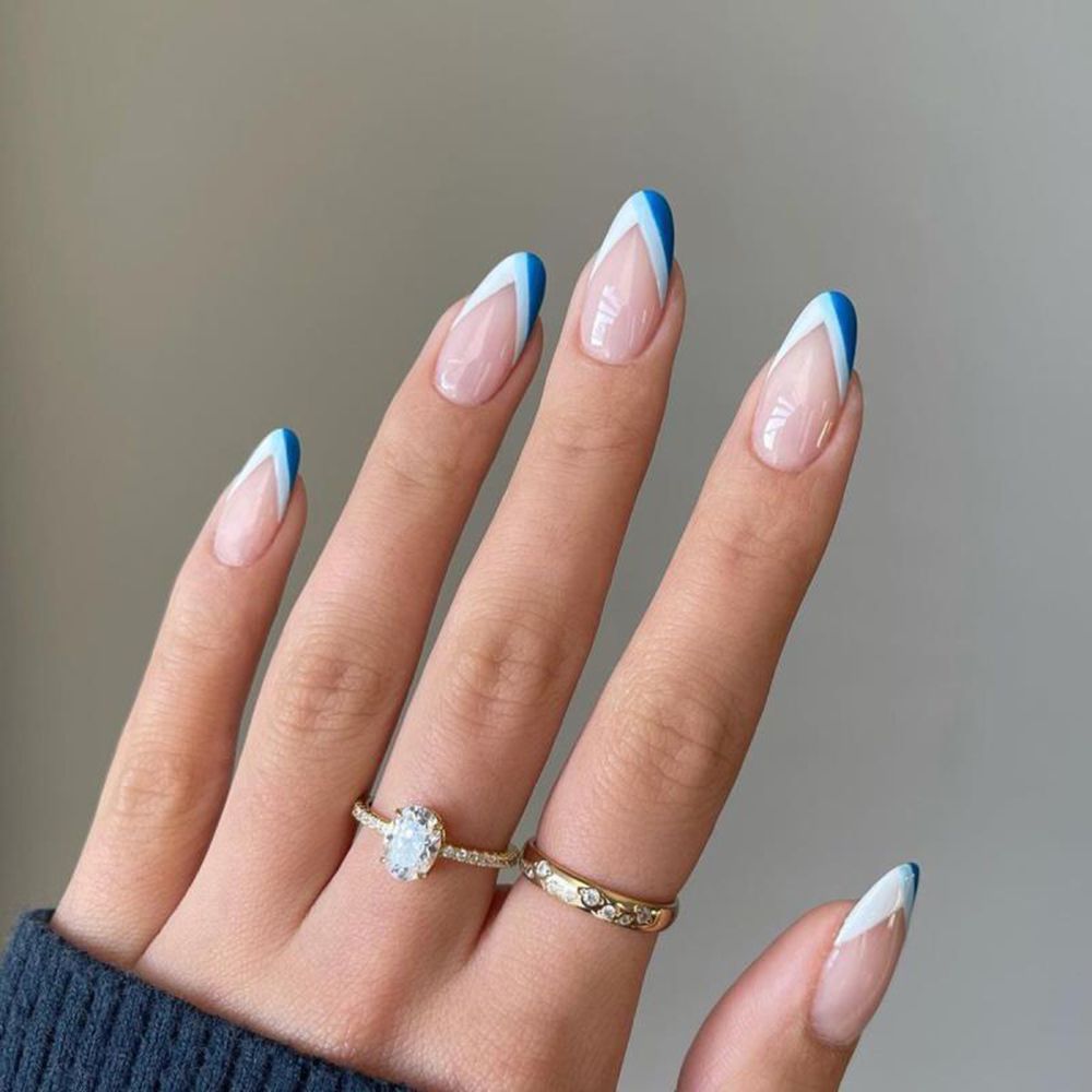 Almond Round Wavy False Nails - Orchid Unique
