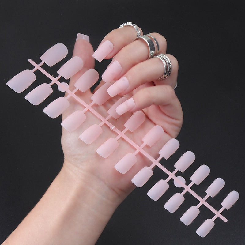 Matte False Nails Glue Square Head - Orchid Unique