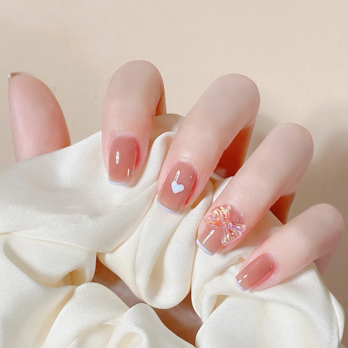Sweet Short Round/Square Head False Nail Art - Orchid Unique