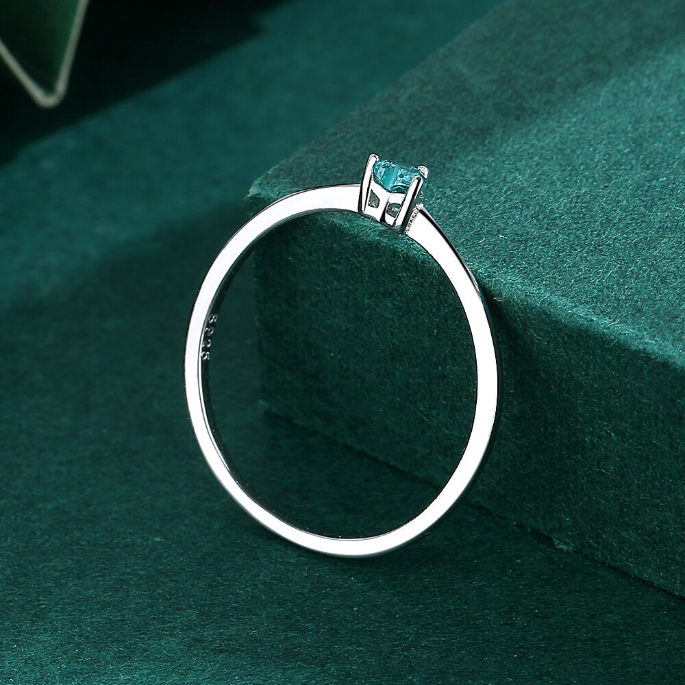 Heart-Shaped Genuine Sapphire Ring - Orchid Unique