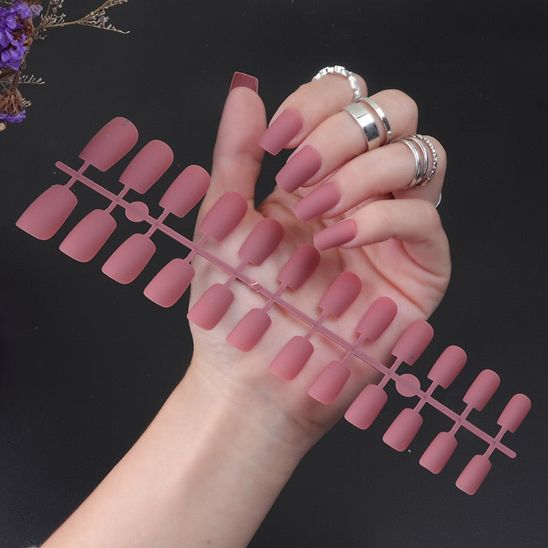 Matte False Nails Glue Square Head - Orchid Unique