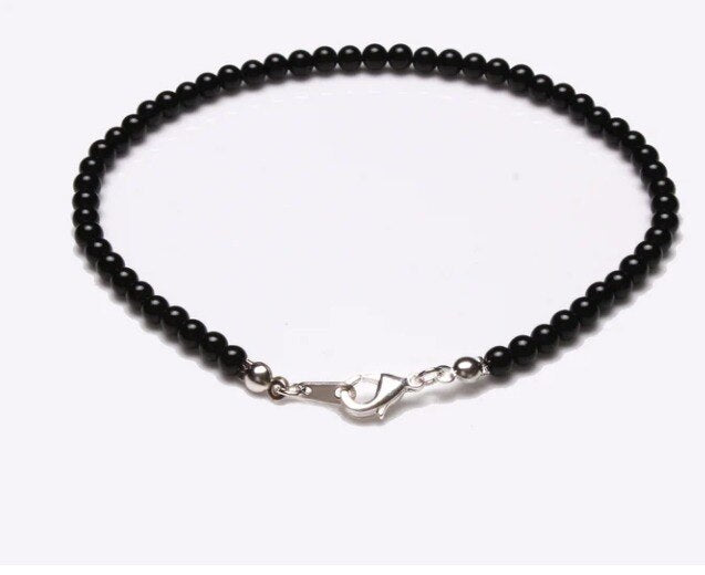 Chakra Gemstone & Lotus Charm Anklet - Orchid Unique