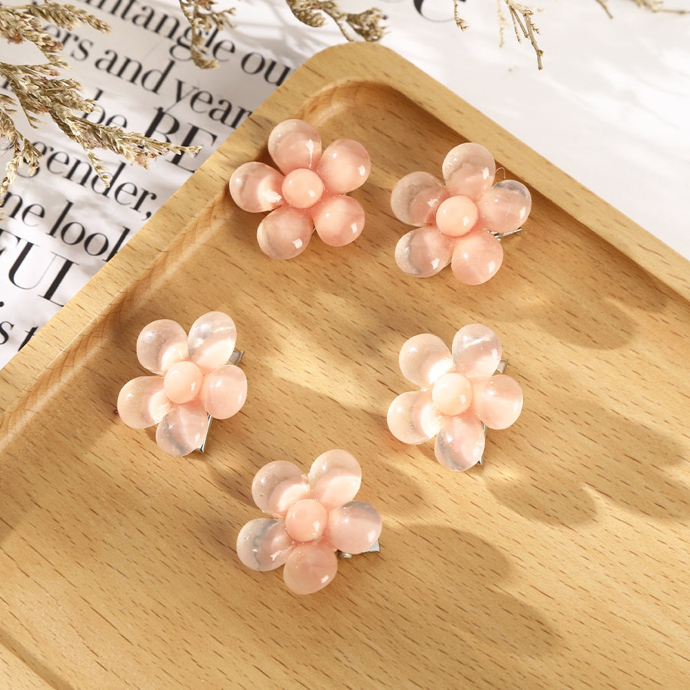 Transparent Butterfly Pink Hairpin - Orchid Unique