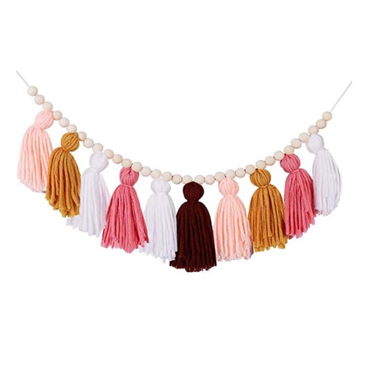 Boho Tassel Wooden Beads - Orchid Unique