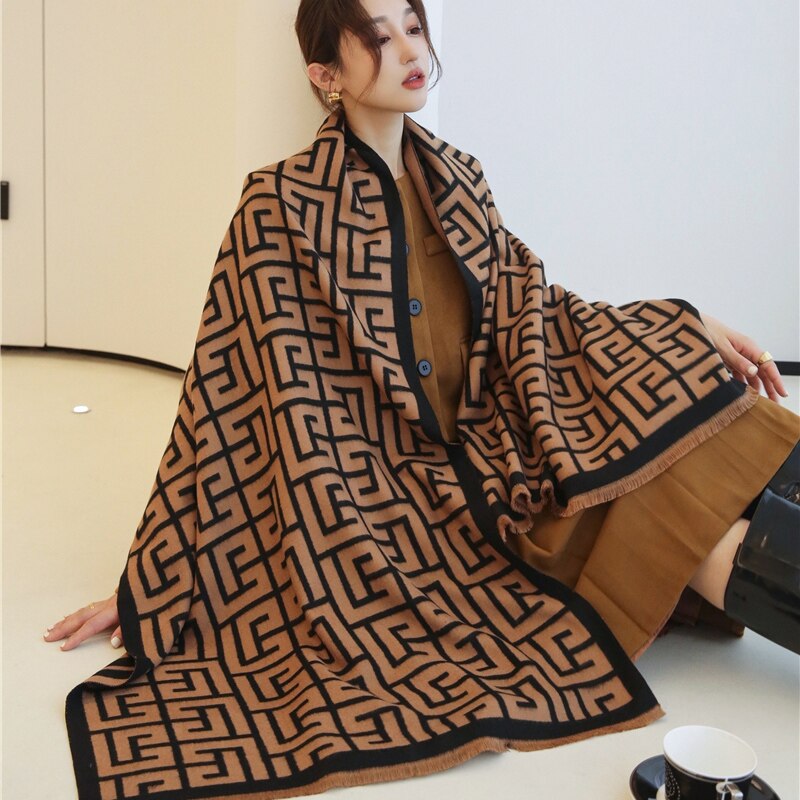 2023 Cashmere Winter Scarf for Women Luxury - Orchid Unique