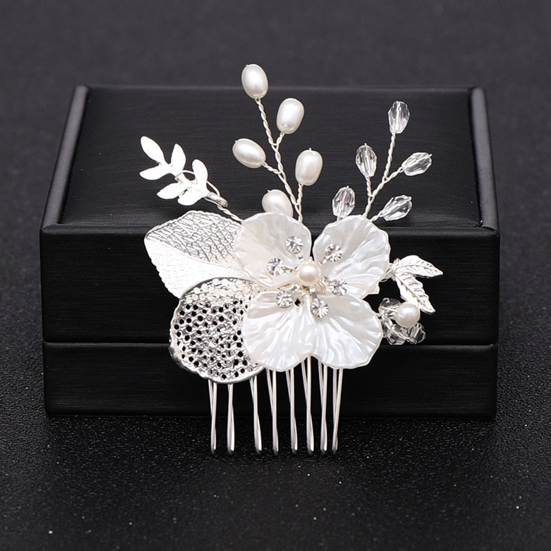 Wedding Hair Comb Pearl Hair Pins and Clips for Women Bride Rhinestone Headdress Bridal Hair Jewelry Accessories Fashion 2023 - Orchid Unique