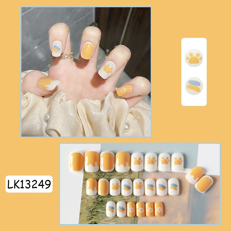 Cute Wearable Press On Nail Art - Orchid Unique
