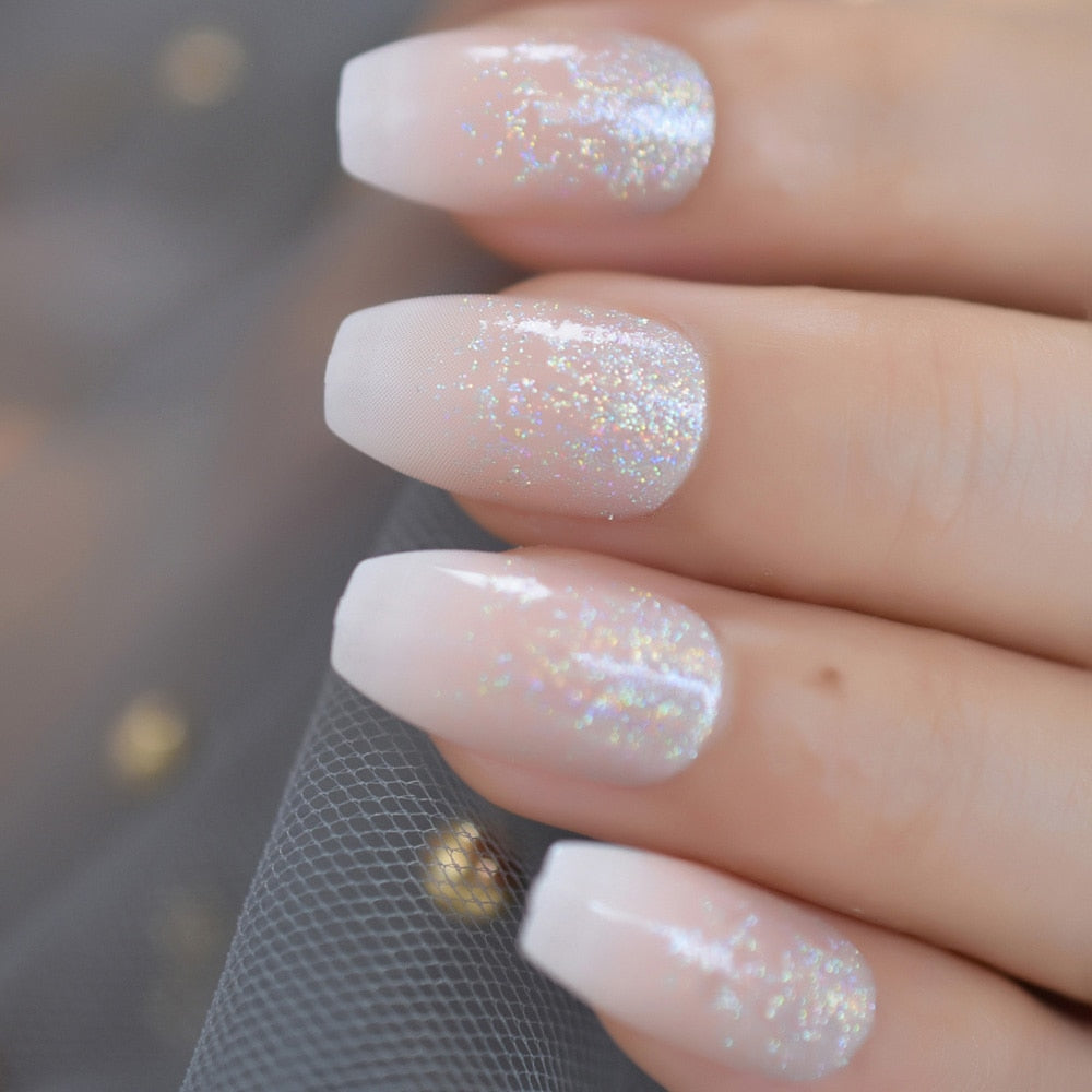 French Ballerina Coffin False Nails - Orchid Unique