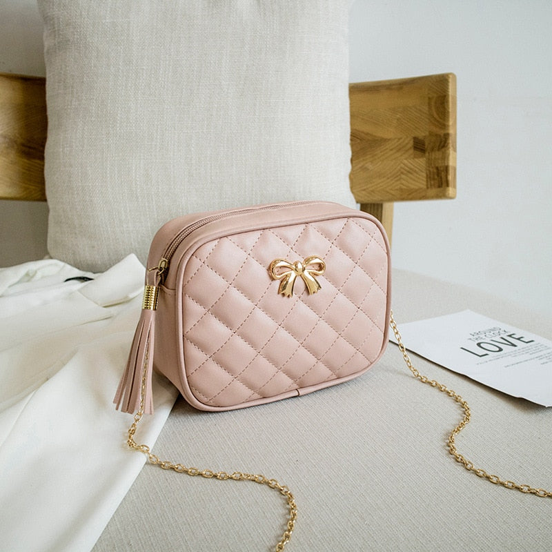 Tassel Small Messenger Crossbody Bags - Orchid Unique