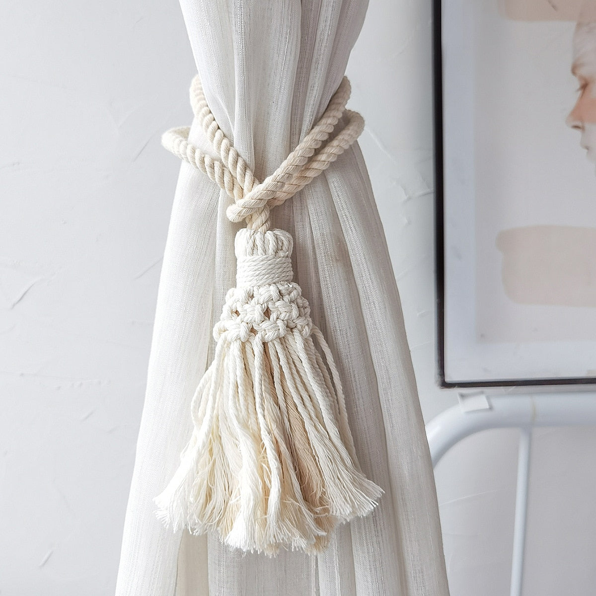 Macrame Room Curtain Tieback Rope - Orchid Unique