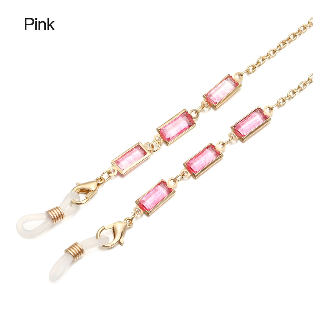 Crystal Beaded Glasses Chains - Orchid Unique