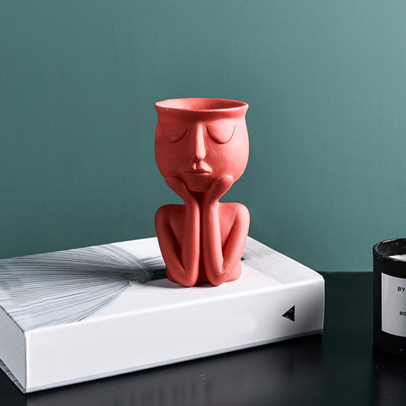 Creative Humanoid Ceramic  Vase - Orchid Unique
