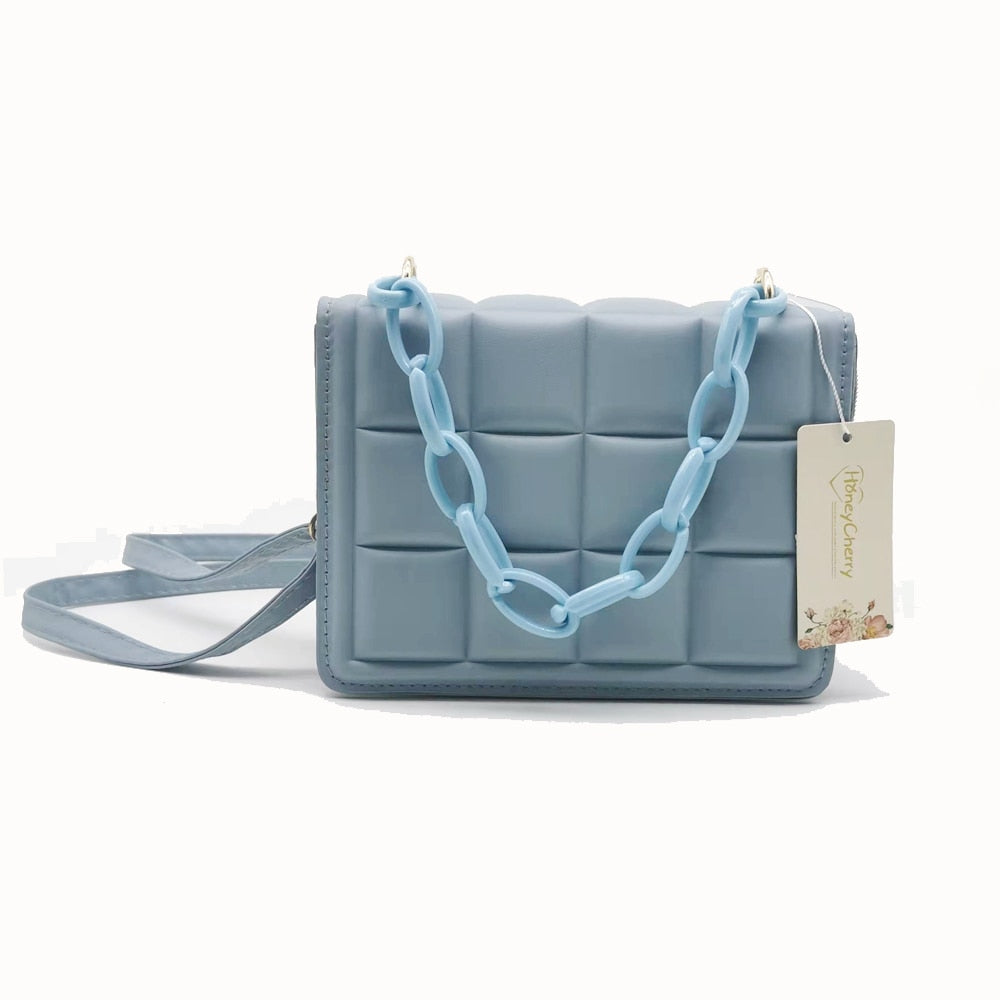 Honeycherry Geo Embossed Flap Mini purse - Orchid Unique