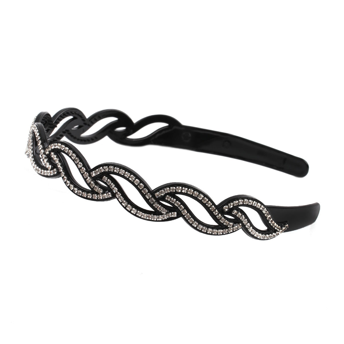 Fashion Pearl Non-Slip Rhinestone Hairbands Elastic Flower Women Hair Hoop Bands Headband Bezel Girls Hair Accessories Headdress - Orchid Unique