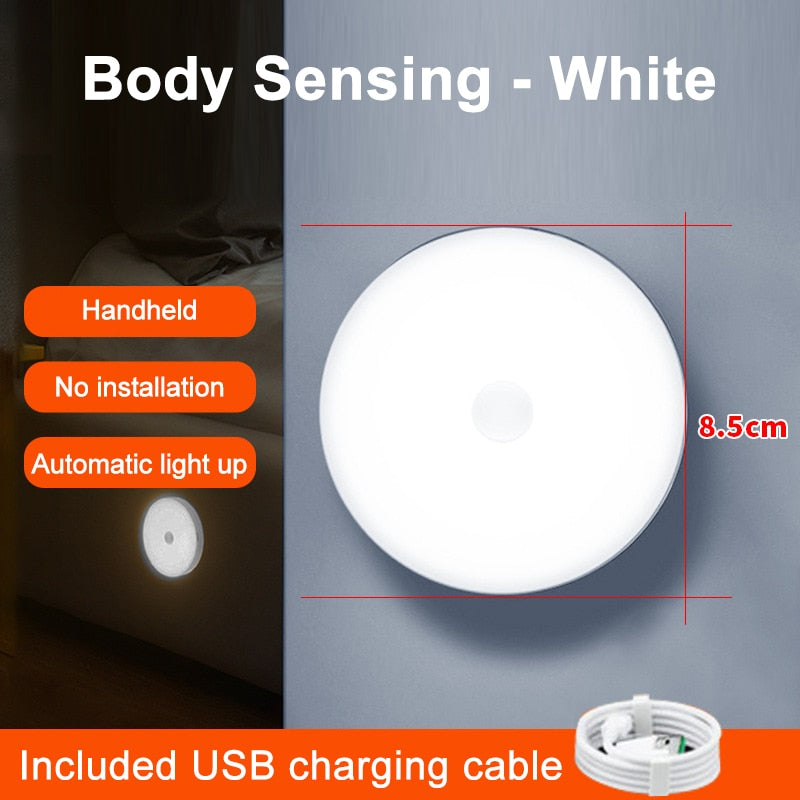 Wireless Round Motion Sensor LED Night Light - Orchid Unique
