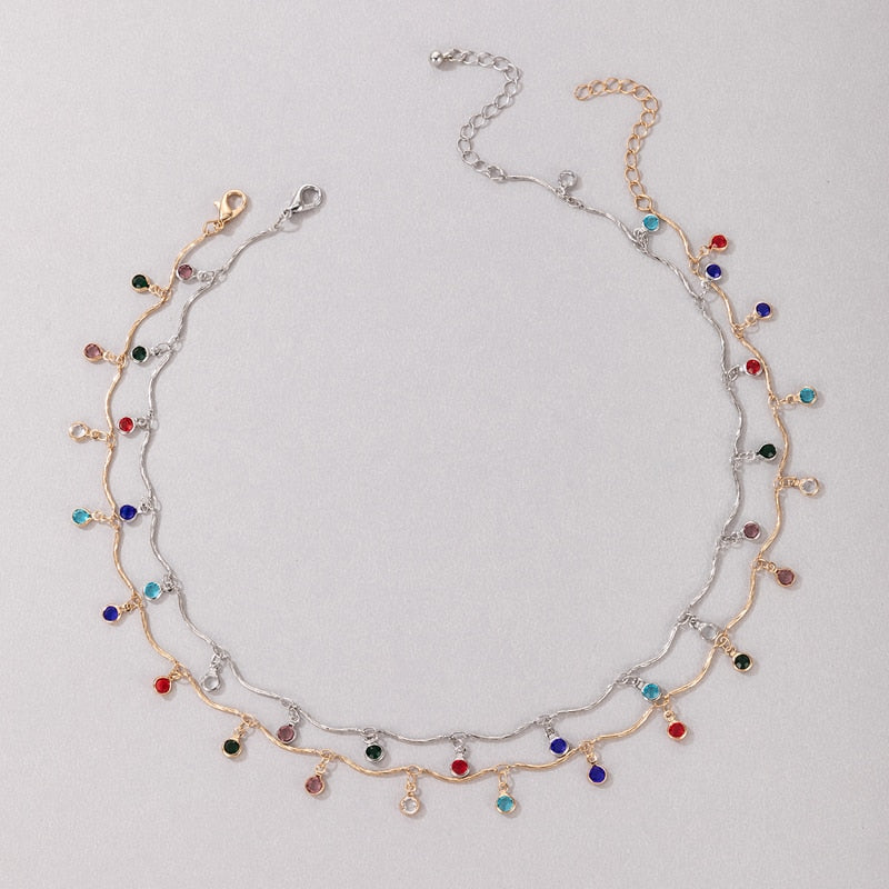 Bohemian Colorful Beaded Necklace - Orchid Unique