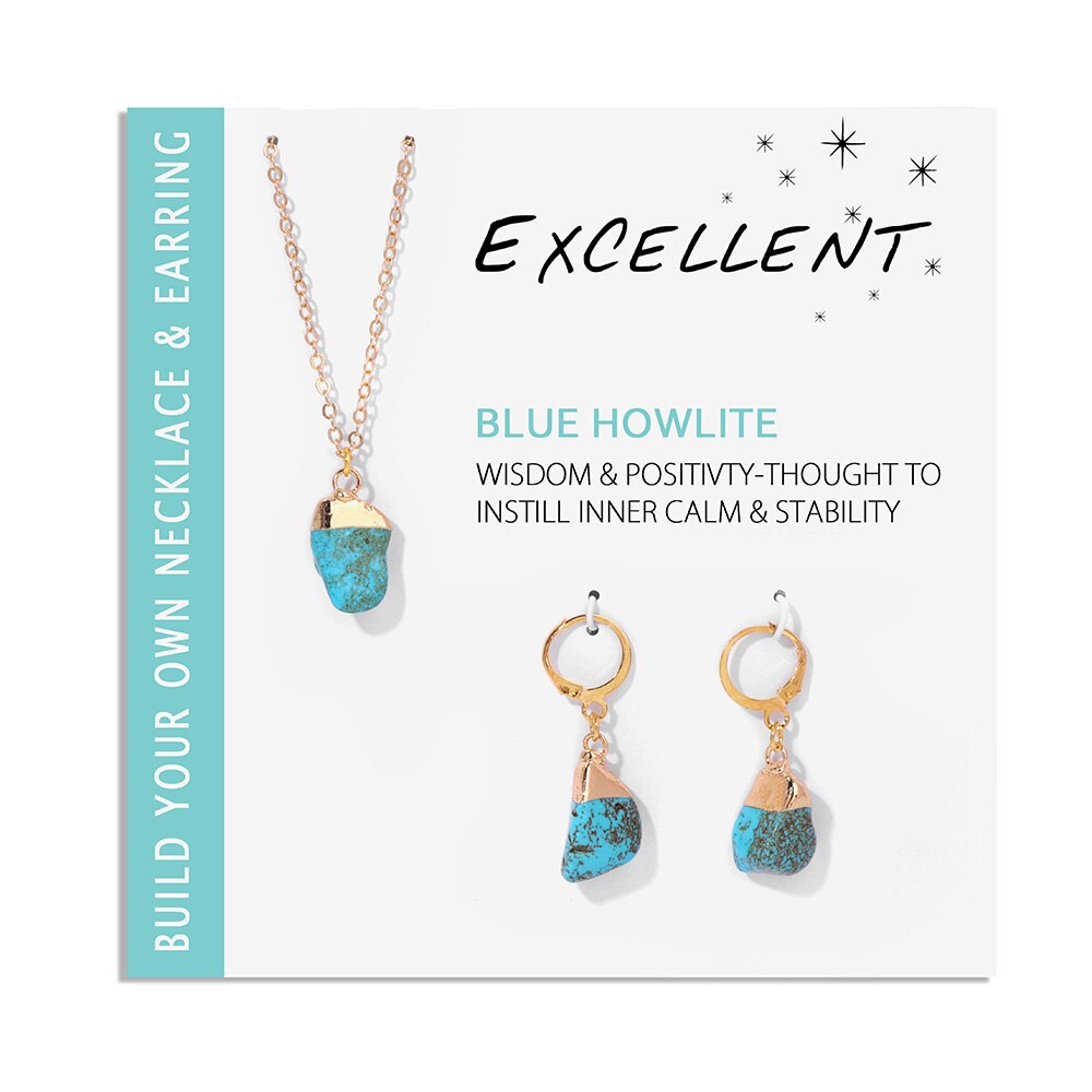 Irregular Mineral Stone Charm Necklace - Orchid Unique