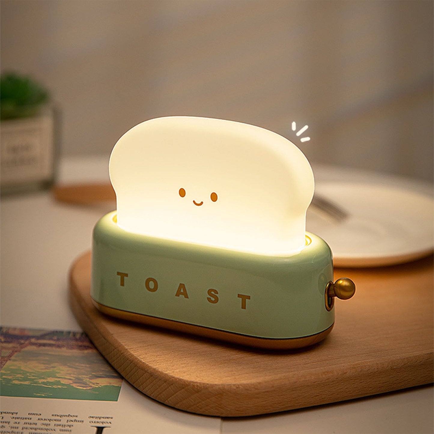 Cute Night Light Toast Lamp - Orchid Unique