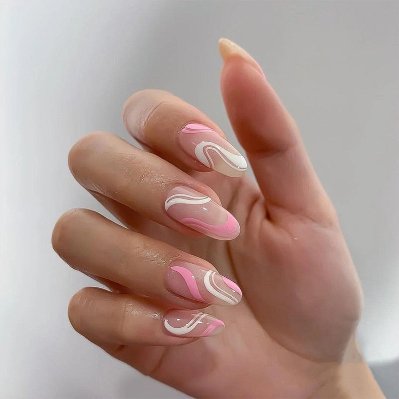 Charming Detachable Finished Fingernails - Orchid Unique