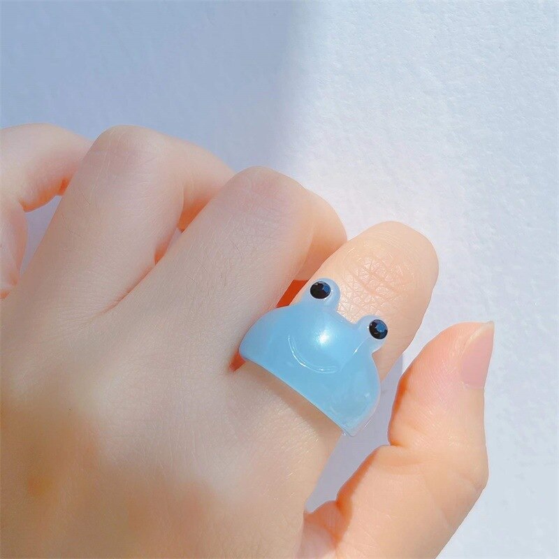 4Pcs/Set Colorful Sweet Acrylic Rings - Orchid Unique