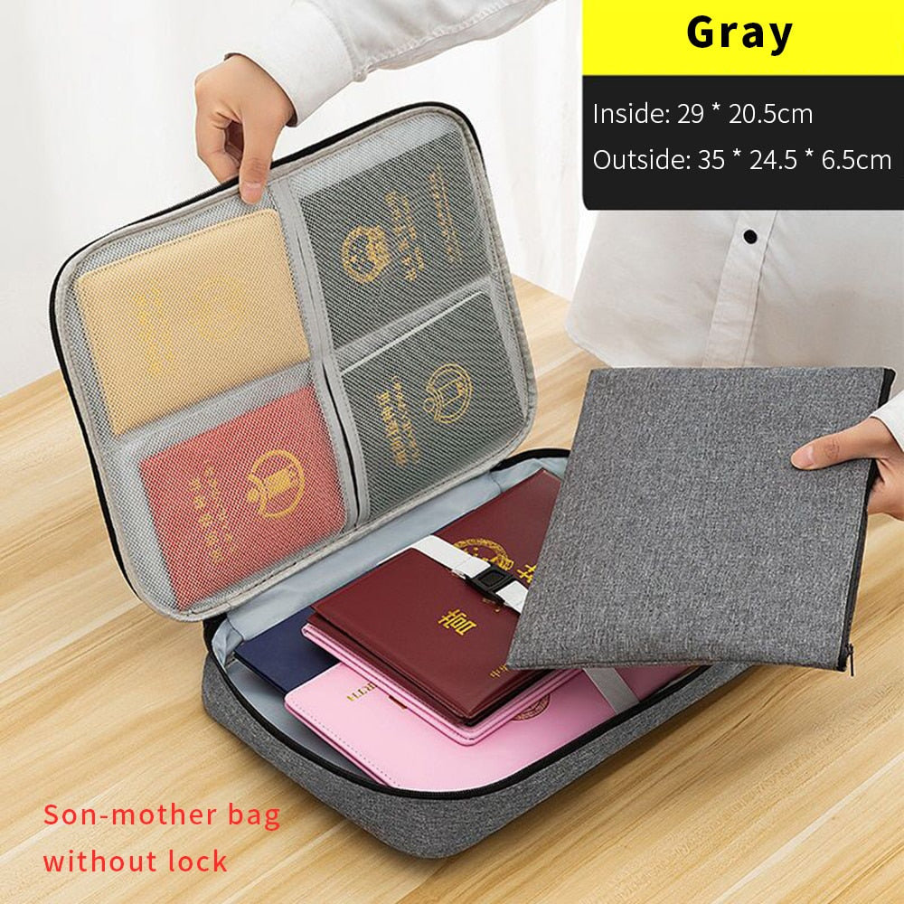 Multi-Layer Document Storage Bag - Orchid Unique