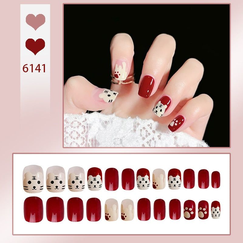 Cute Childlike Press on Nail Art - Orchid Unique