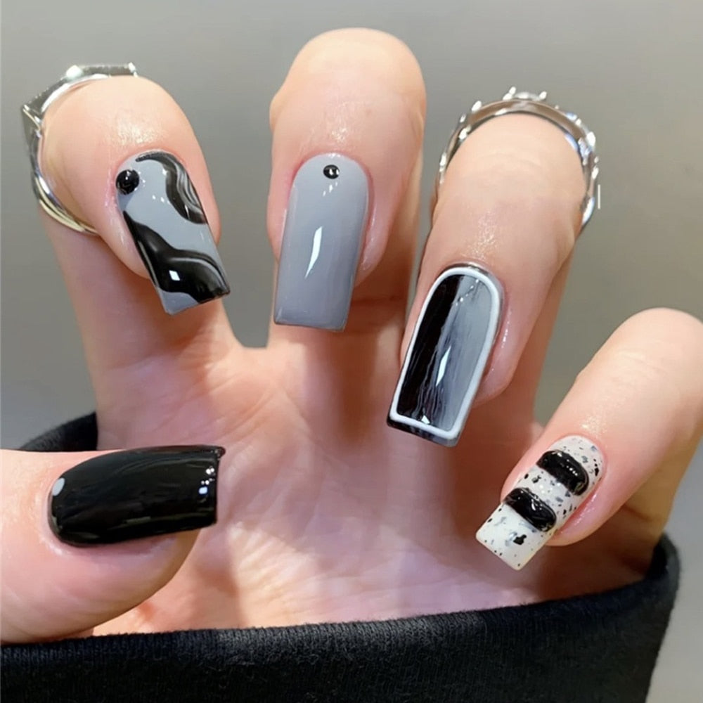 Mid Length Fake Nails - Orchid Unique