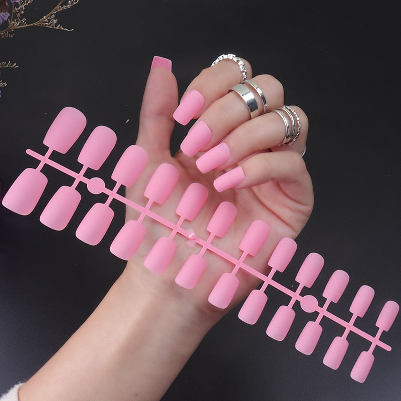Matte False Nails Glue Square Head - Orchid Unique