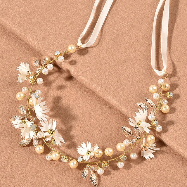 Spring Bohemian Pearl Crowns - Orchid Unique