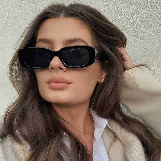 Small Rectangle Sunglasses Women Oval Vintage Brand Designer Square Sun Glasses For Women Shades Female Eyewear Anti-glare UV400 - Orchid Unique